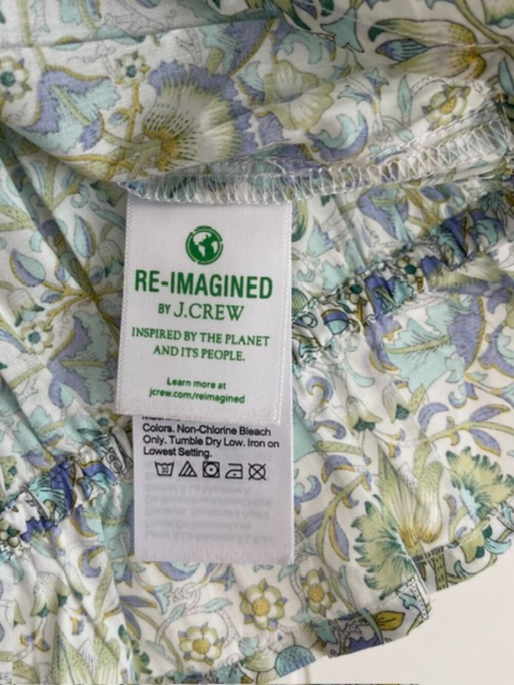 J.Crew Liberty Fabric Floral Tie Strap Tank XL 100% Cotton - Picture 7 of 7